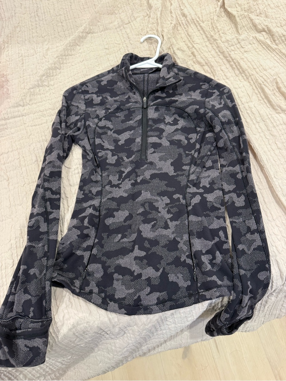 lululemon athletica Black & Gray Camo Half-Zip Turtleneck Pullover